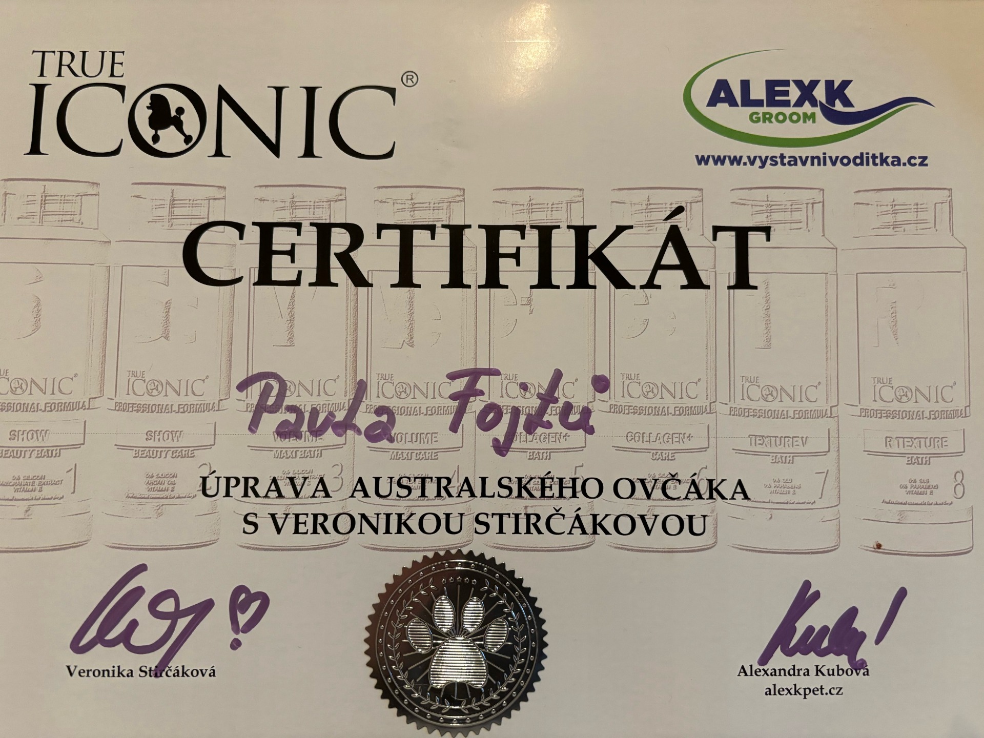 Certifikát na úpravu AUO